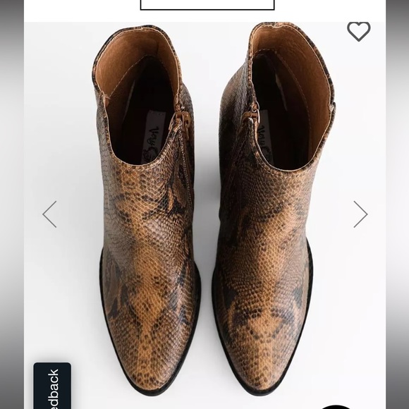 New Buckle Very G Animal Print Snakeskin Scale Ombre Stacked Heel Ankle Boots 6 - Picture 14 of 16